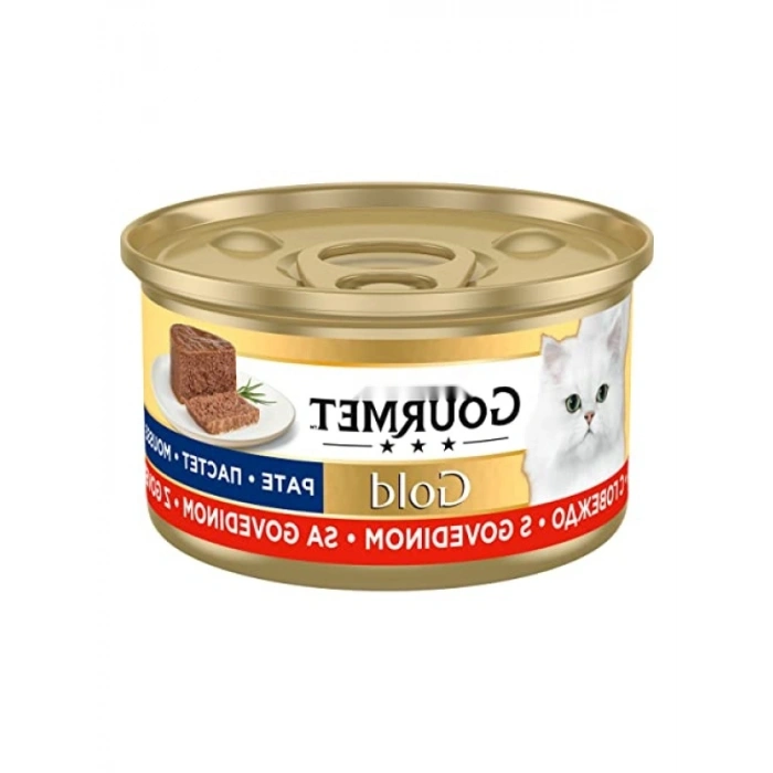 Kıyılmış Sığır Etli Yaş Kedi Maması, 85 g, Yetişkin Kediler İçin