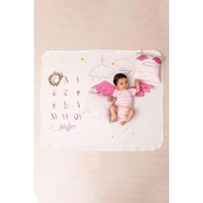 Kız Bebek Doğum Hediyesi Fotoğraf Battaniyesi Seti