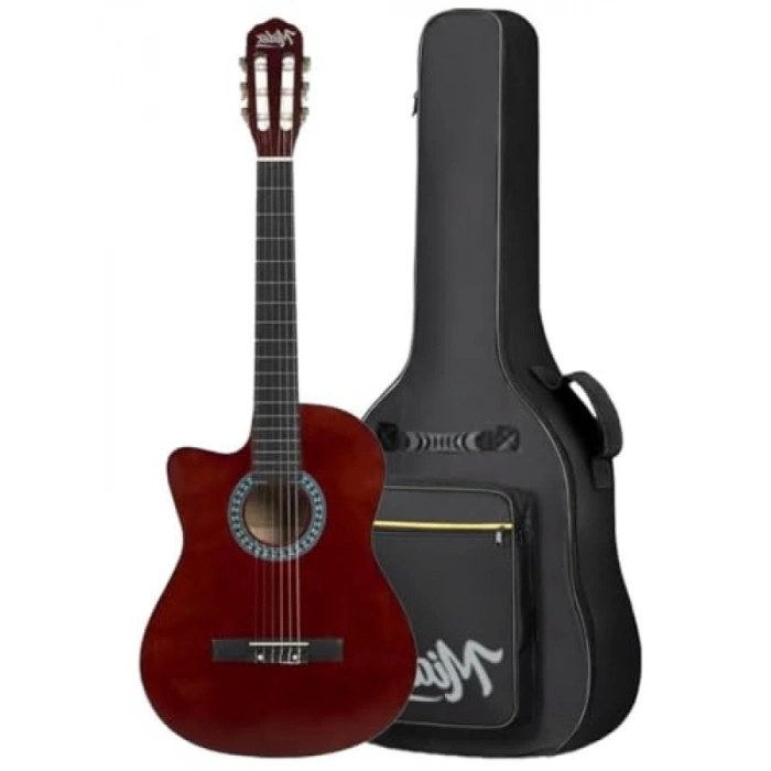 Klasik Gitar 4/4 Kesik Kasa, Sap Ayarlı - Çanta, Tuner, Askı ve Ekipman Dahil