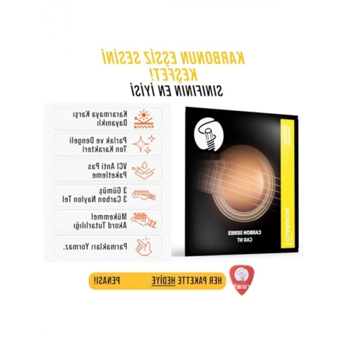 Klasik Gitar Teli, Normal Tansiyon, Karbon Yapı