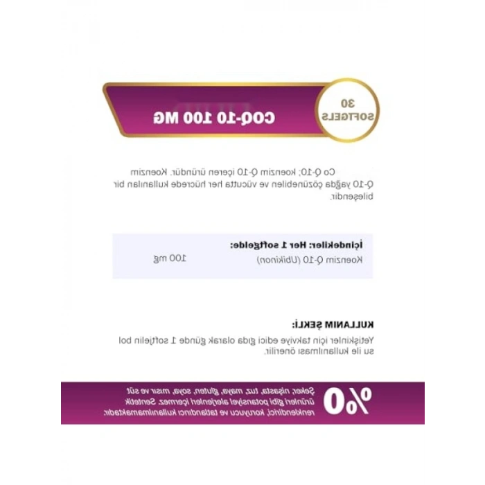 Koenzim Q10 Tablet, 30 Kapsül - Enerji Destekleyici