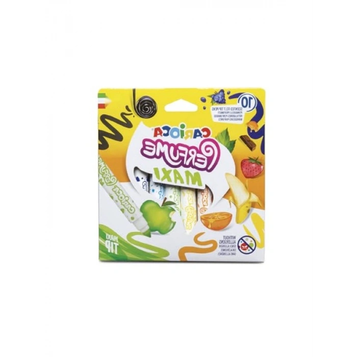 Kokulu Jumbo Keçeli Boya Kalemi 10Lu - Canlı Renkler