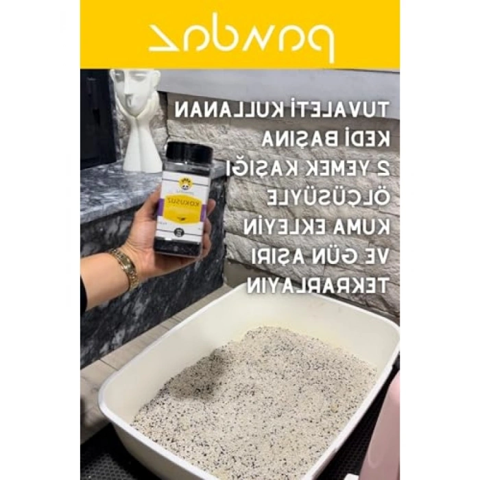 Kokusuz Aktif Karbon ve Siyah Çay Özlü Kedi Kumu, 500 ML