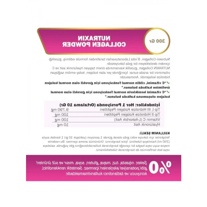 Kolajen Tozu - 300 Gr, Vitamin C ve Hyaluronik Asit İçerir