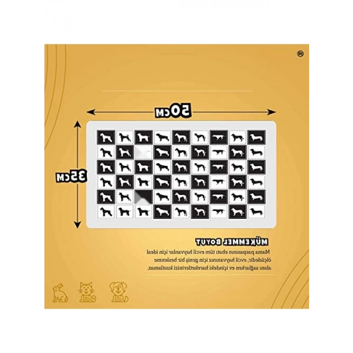 Kolay Temizlenen Su Geçirmez Evcil Hayvan Beslenme Matı - 50 x 35 cm
