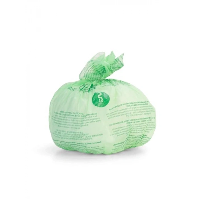 Kompostlanabilir 6L Çöp Torbası, 10 Adet Rulo, Beyaz, 16x16x11 cm