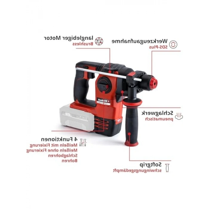 Kömürsüz Pnömatik Kırıcı Delici, 18V - 4 İşlevli
