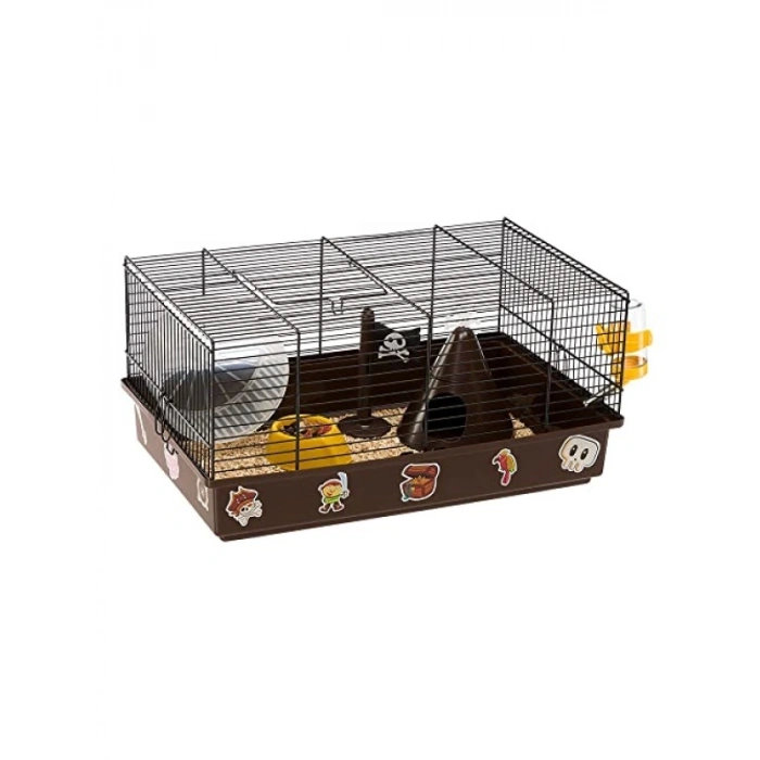 Korsan Temalı Hamster Kafesi - Aksesuarlar Dahil 46 x 29,5 x 23 cm