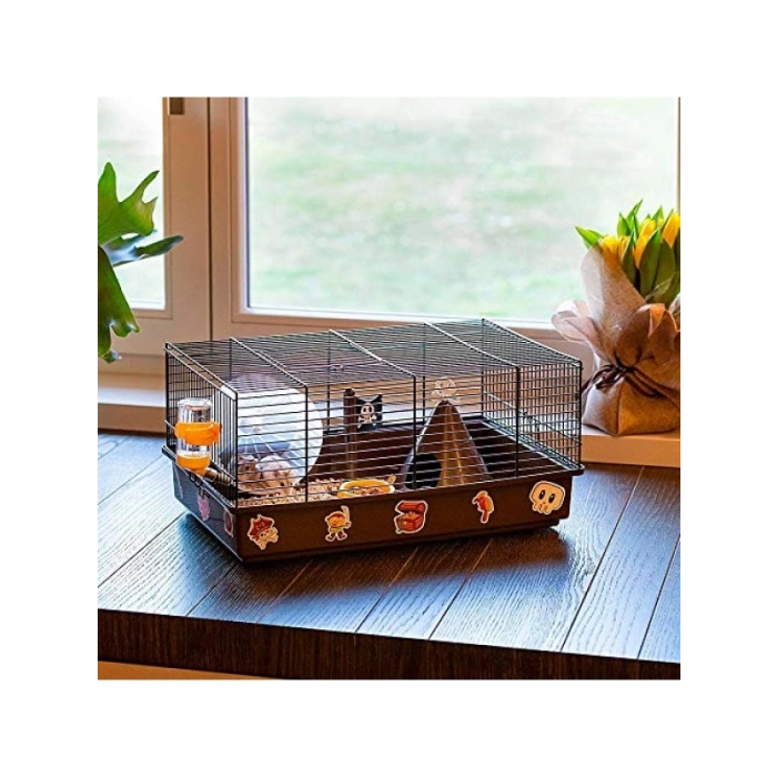 Korsan Temalı Hamster Kafesi - Aksesuarlar Dahil 46 x 29,5 x 23 cm