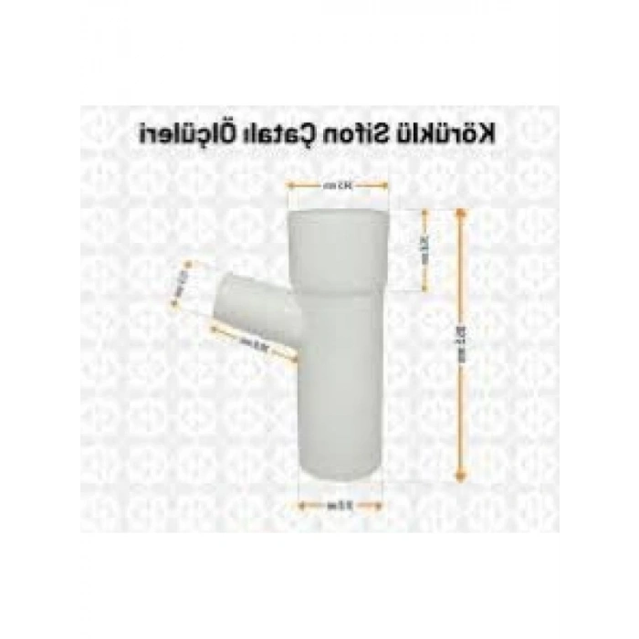 Körüklü Lavabo Sifon Çatalı, Plastik