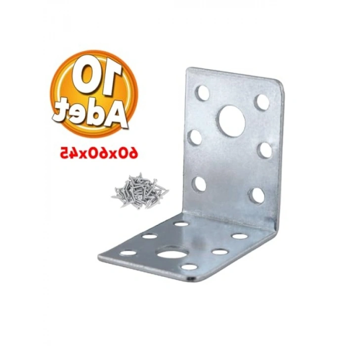 Köşe Bağlantı Sabitleme L Demir 60x60x45 mm (10 ADET)