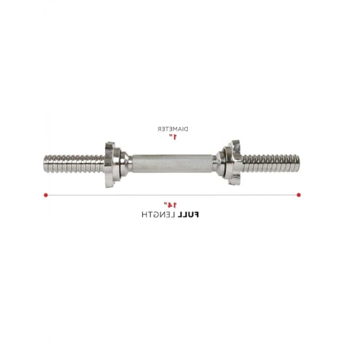 Krom Dambıl Çubuğu - 35,6 cm Uzunluk