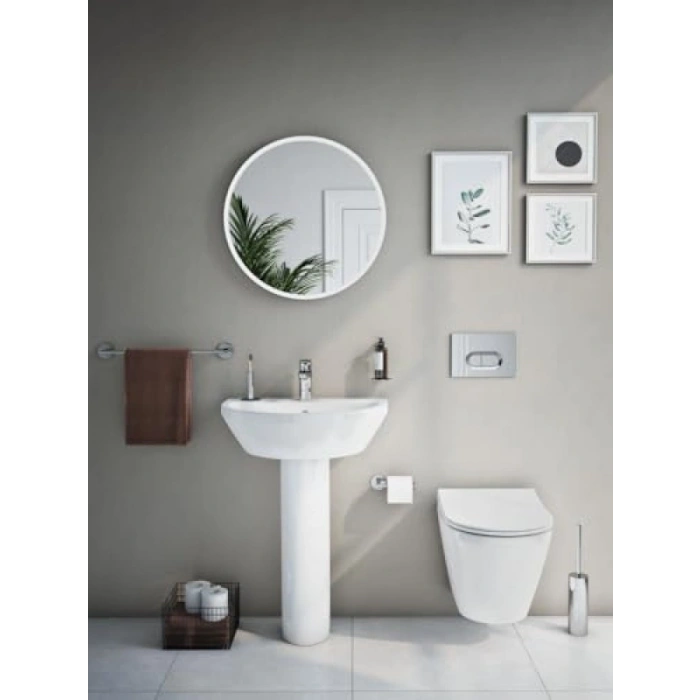 Krom Lavabo Bataryası - 120 mm Çıkış Ucu, 90 mm Yükseklik