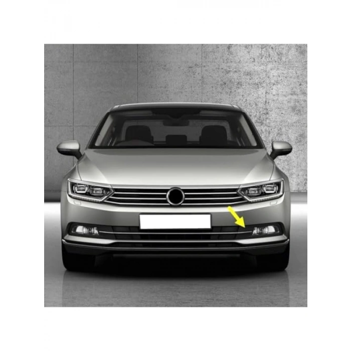 Krom Ön Tampon Sağ Sis Farı Kapağı - VW Passat B8 Uyumlu (2015-2019)