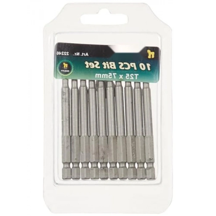 Krom Vanadyum Torx Bits Uç Seti, T25, 75 mm Uzunluk
