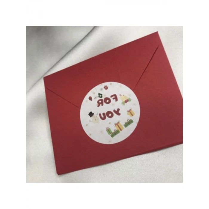 Küçük Kırmızı Mesaj Zarfı - 10 Adet, 7x9 cm