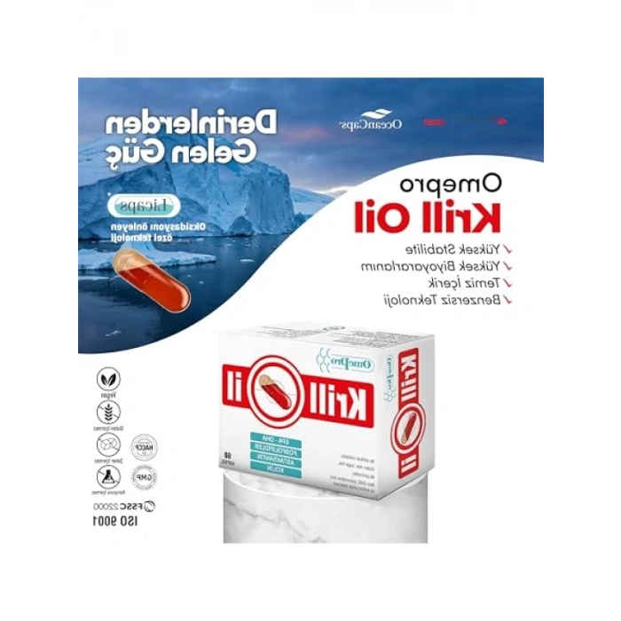 Kullanım Kolaylığı Sağlayan Krill Yağı, 60 Kapsül
