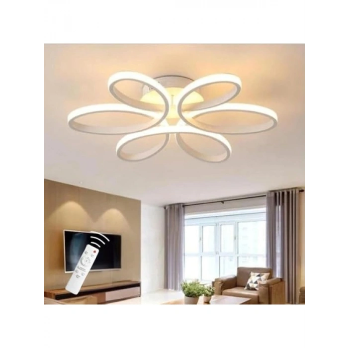 Kumandalı 3 Renk LED Plafonyer Avize, 53 cm