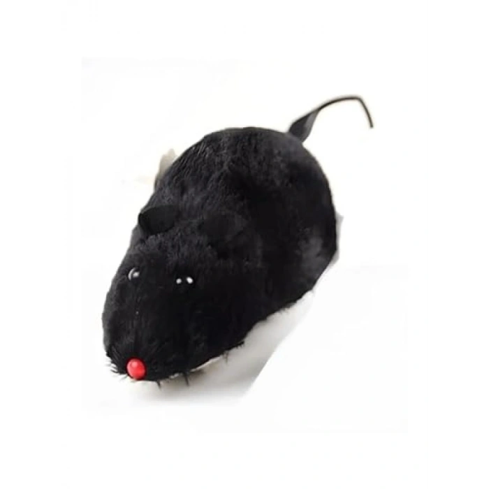 Kurmalı Peluş Fare Kedi Oyuncağı - Renkli