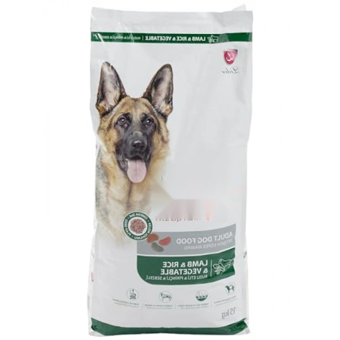 Kuzu Etli Pirinçli ve Sebzeli Yetişkin Köpek Maması, 15 Kg