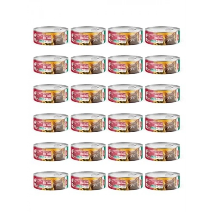 Kuzu Etli Yaş Kedi Maması Konserve (24 x 80g)