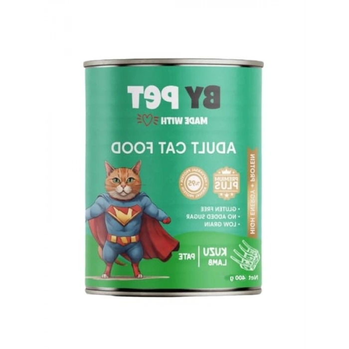 Kuzu Etli Yetişkin Kedi Maması, 400 Gram Konserve