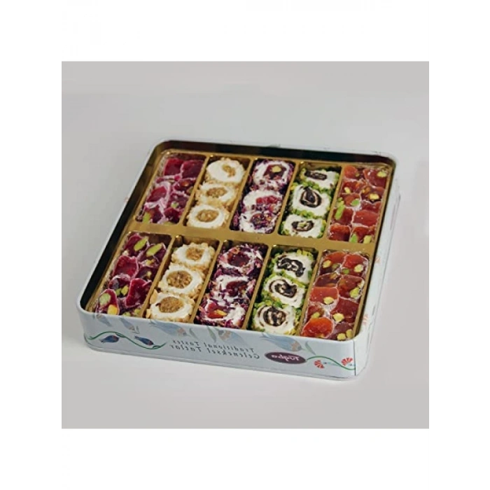 Lale Desenli Kutuda Karışık Lokum, 500 Gr