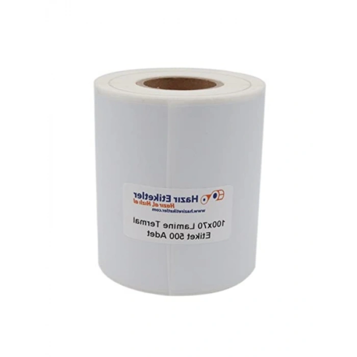 Lamine Termal Etiket 100mm x 70mm, 500 Adet Rulo