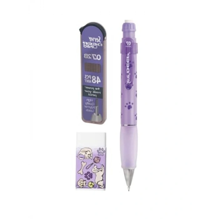 Lavanta Renkli Doğa Desenli Kalem Seti (0.7 mm, 3lü)