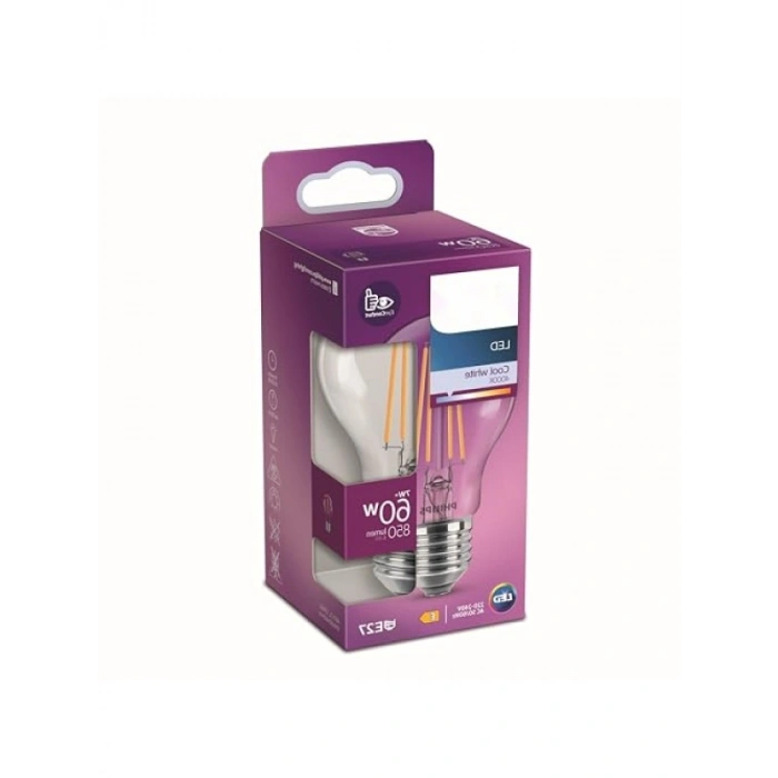 LED Filament Ampul - 60W, 4000K Gün Işığı, E27 Duy