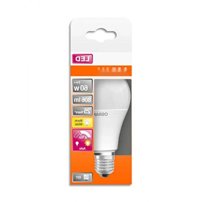 LED Lamba, E27 Taban, Sıcak Beyaz Işık, Hareket Sensörlü