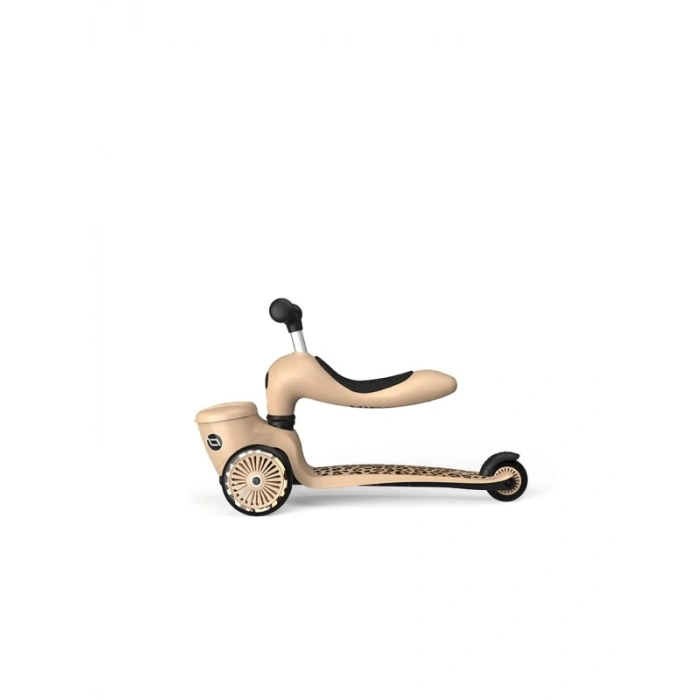 Leopar Desenli Unisex Bebek Kickboard Koltuk ve Konteyner Seti