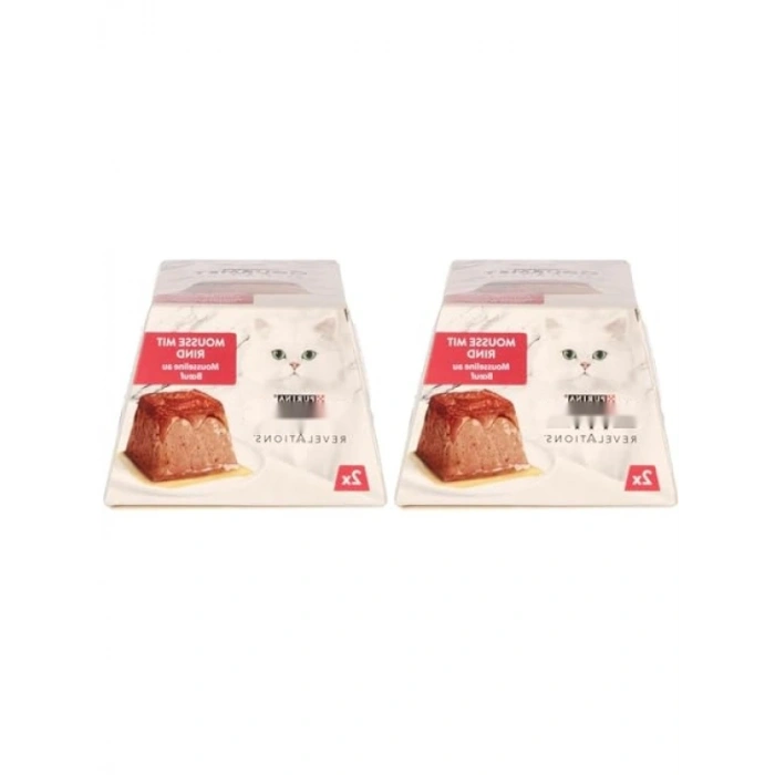 Lezzetli Sığır Etli Kedi Yaş Maması 2x57g (İkili Paket)