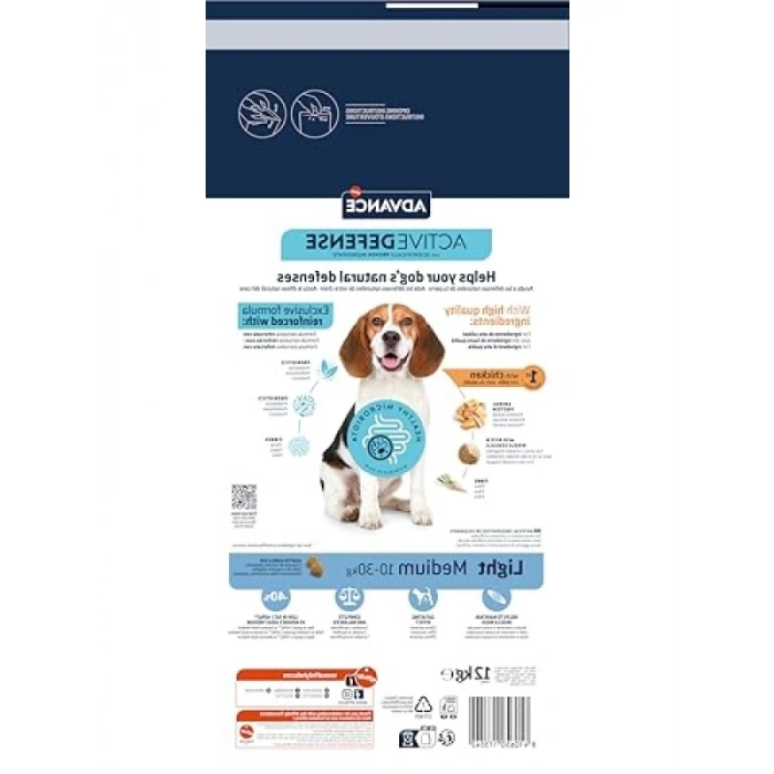 Light Tavuklu Orta Boy Kuru Köpek Maması, 12 kg