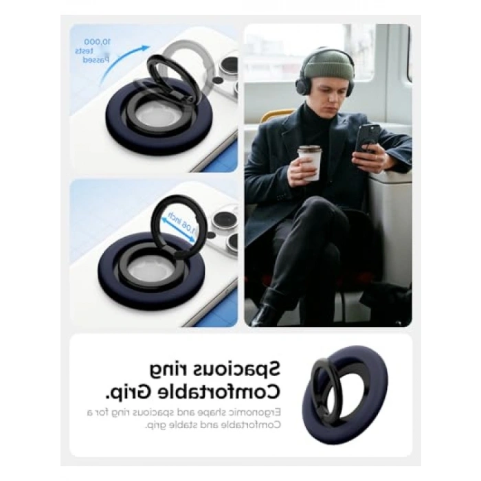 MagSafe Uyumlu Manyetik Telefon Tutucu & Stand - Ring Blueberry Navy