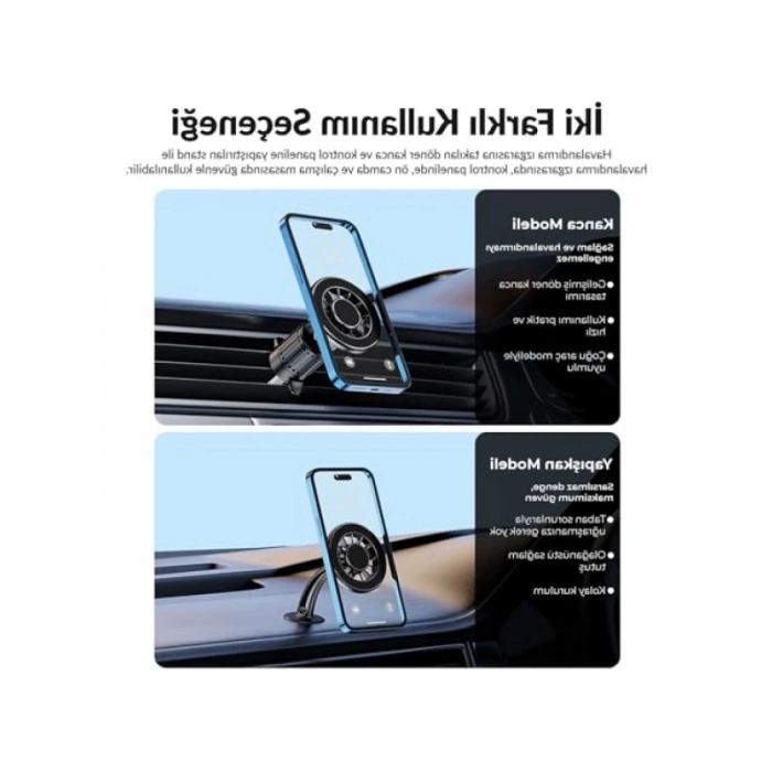 Manyetik Araç İçi Telefon Tutucu, MagSafe Uyumlu