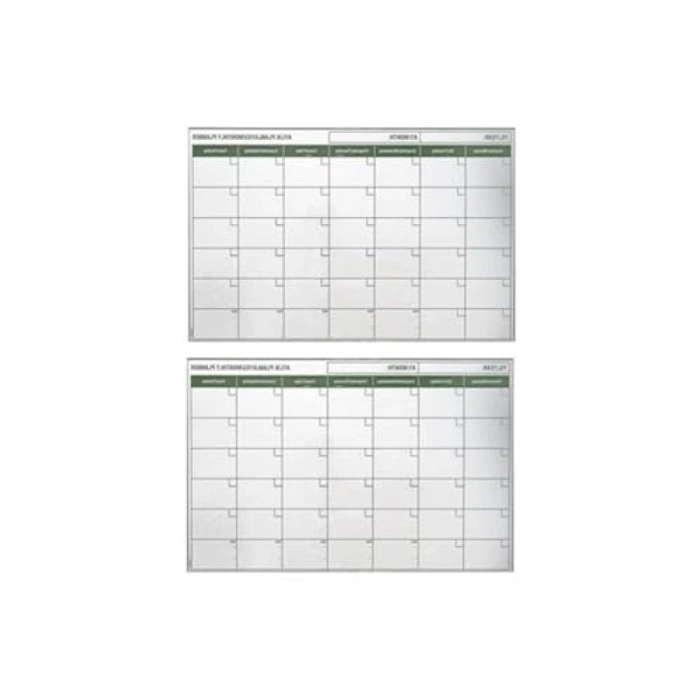 Manyetik Yapışkanlı Aylık Planlayıcı Takvim - 85x56 cm, Gri