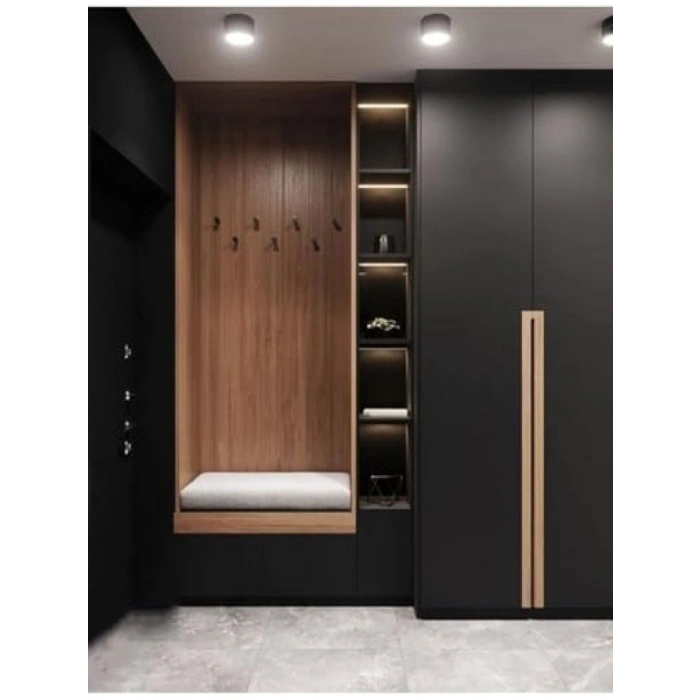 Mat Siyah Mobilya Dolap Kaplama Folyosu - 61 cm x 1 metre