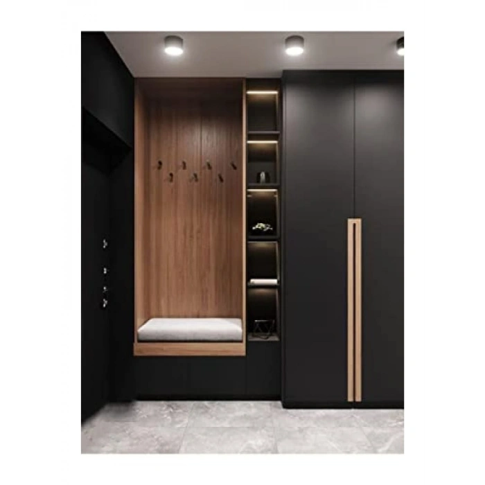Mat Siyah Mobilya Dolap Kaplama Folyosu - 61 cm x 1 metre