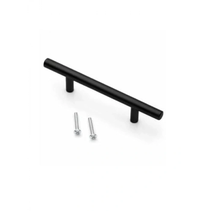 Mat Siyah Paslanmaz Metal Dolap Kulpu | 128 mm