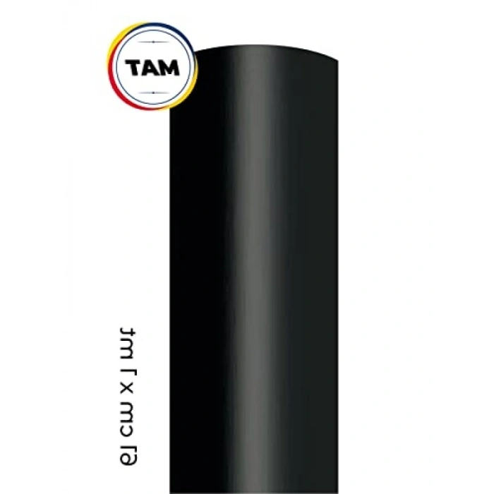 Mat Siyah Yapışkanlı Kaplama Folyosu - 61 CM x 1 MT