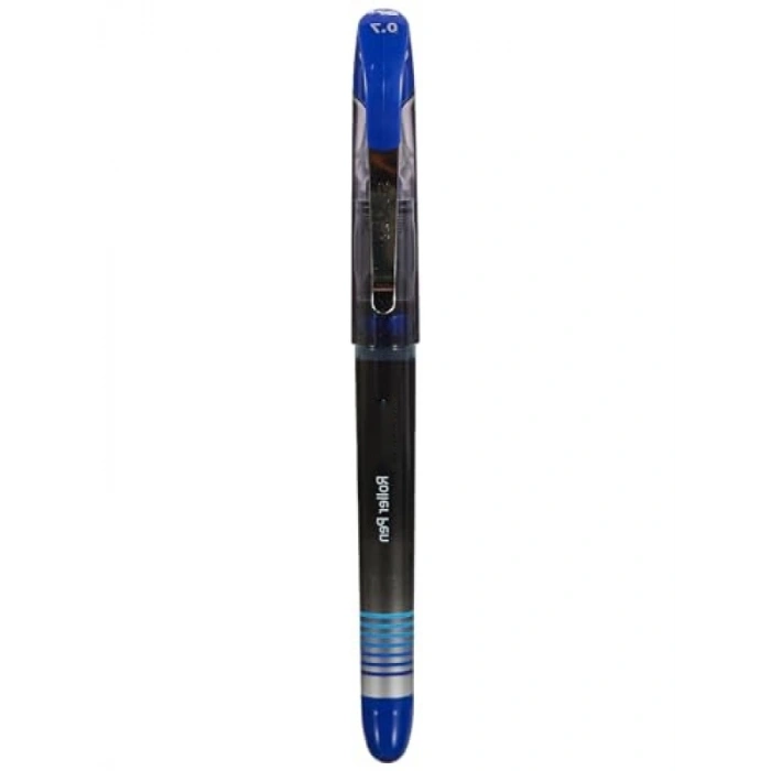 Mavi 0.7 mm Roller Kalem - Şeffaf Gövde