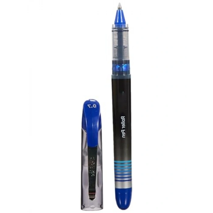 Mavi 0.7 mm Roller Kalem - Şeffaf Gövde