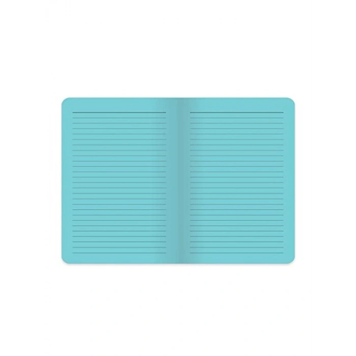 Mavi A5 Boyutunda 80 Yaprak Renkli Çizgili Defter