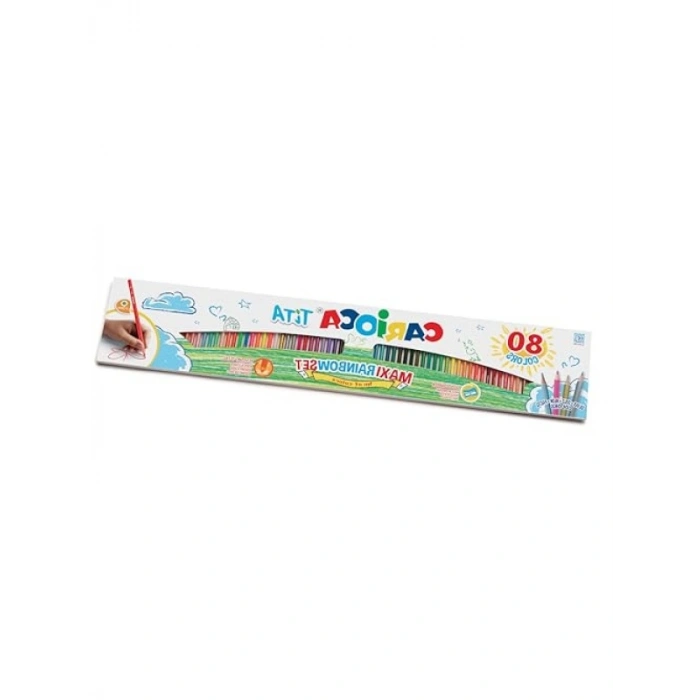 Maxi Gökkuşağı Kuru Boya Kalemi Seti (80li)