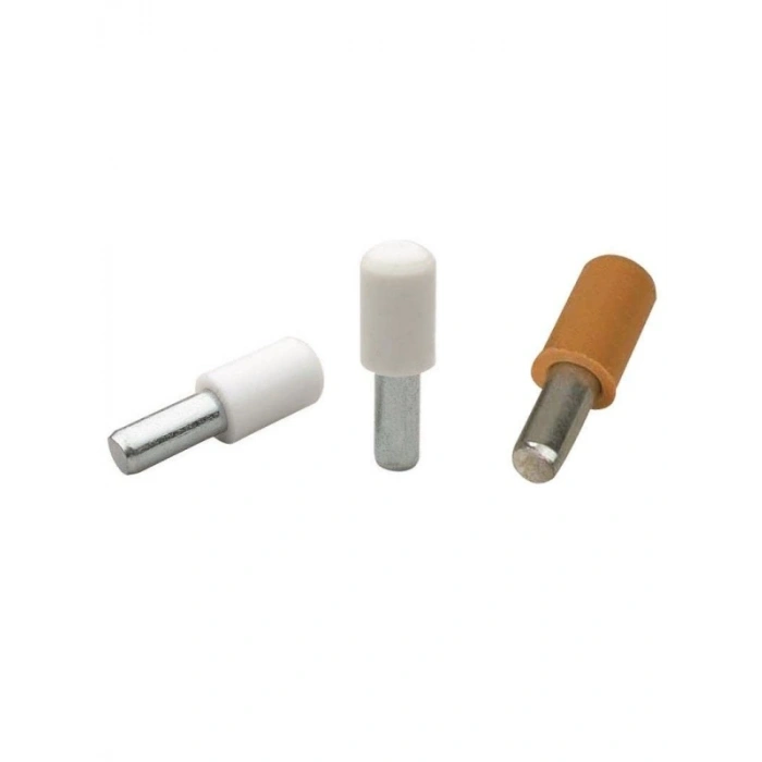 Metal Başlı Raf Pimi - 5mm, 25 Adet, Kahverengi