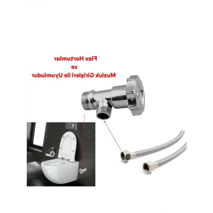 Metal Çevirmeli Taharet Musluğu - Klozet ve Rezervuar Bağlantısı