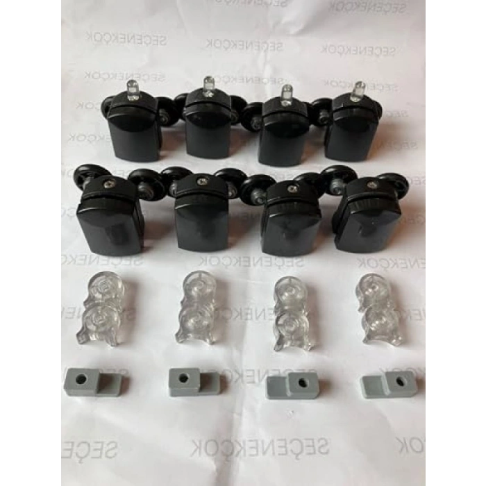 Metal Gövdeli Cam Duşakabin Tekerleği Tam Set