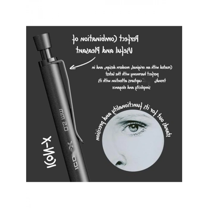 Metal Gövdeli Tükenmez Kalem, 0.5 mm, Mat Siyah