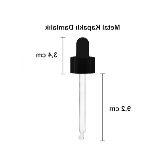 Metal Kapaklı Damlalık Dropper Şişesi - 100 ml, Cam Şişe (6 Adet)